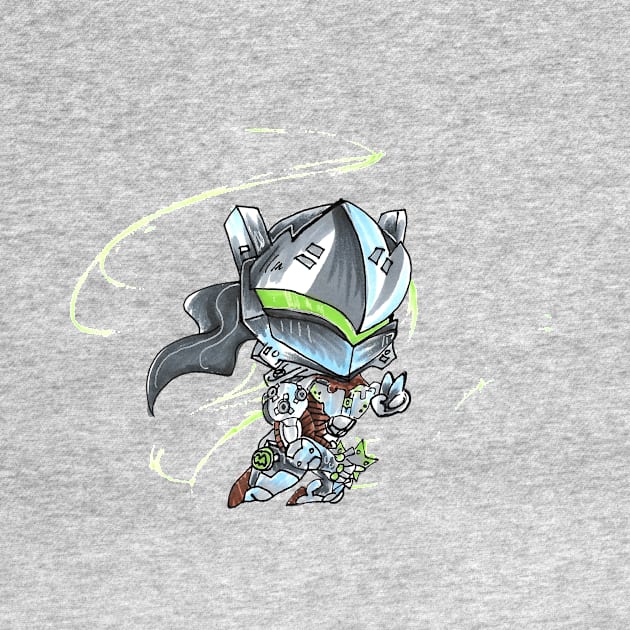 genji overwatch chibi by Geeky Gimmicks